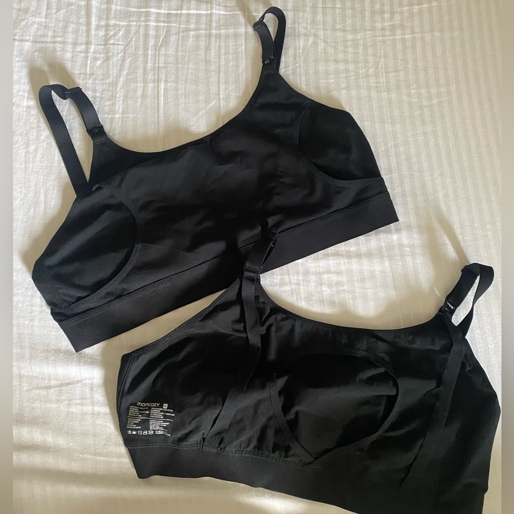 Momcozy Comfort Stretch Black Hands-free Pumping Bra